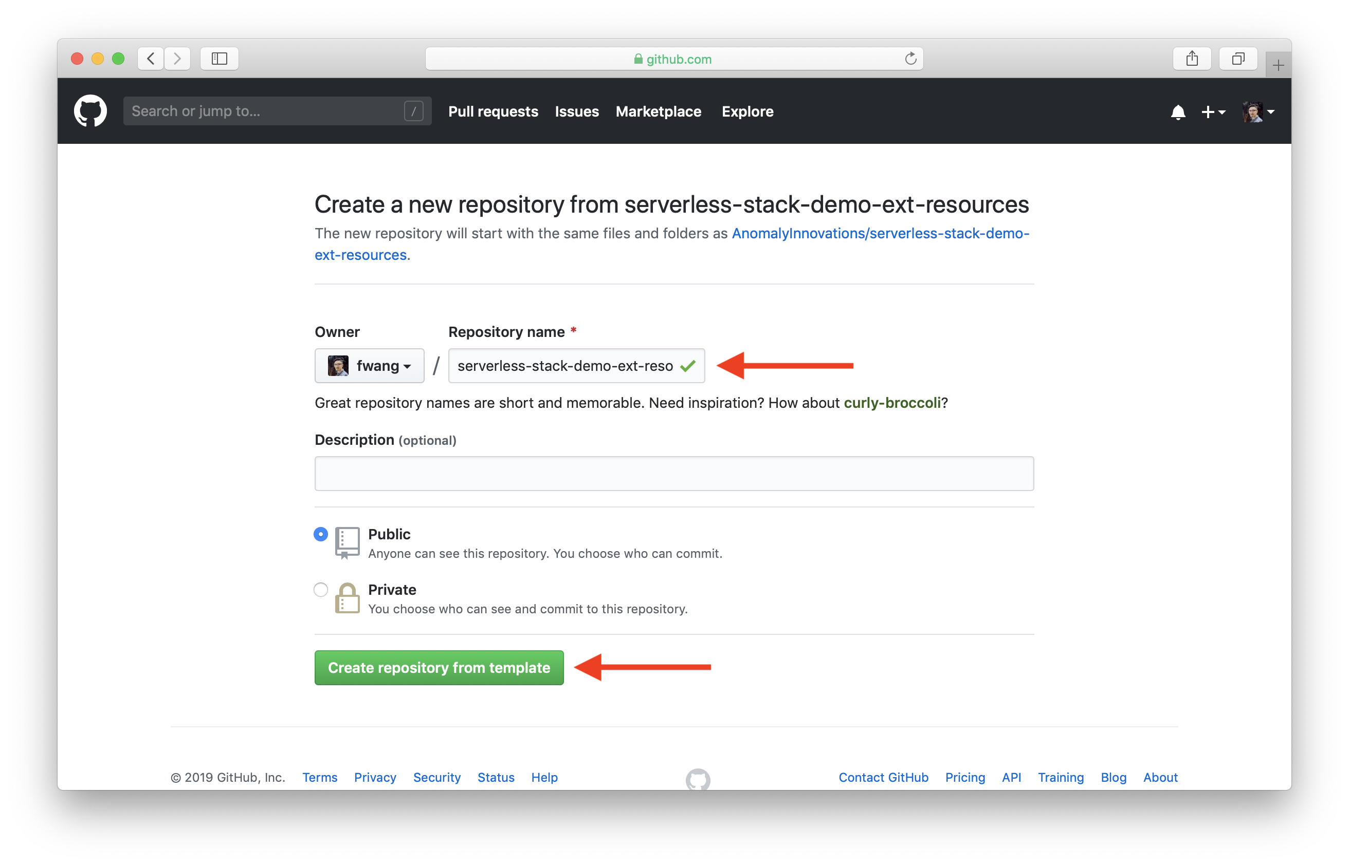 Create demo resources repo on GitHub