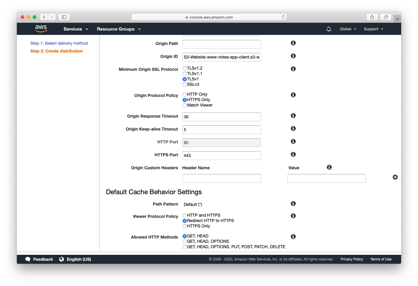 Set viewer protocol policy screenshot